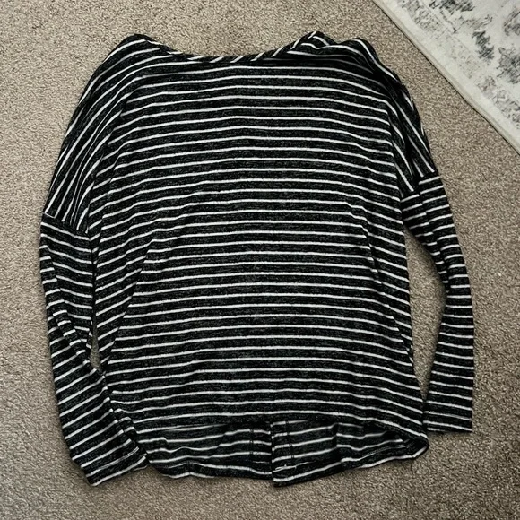 CJLA Striped Button Back Top - Picture 2 of 5